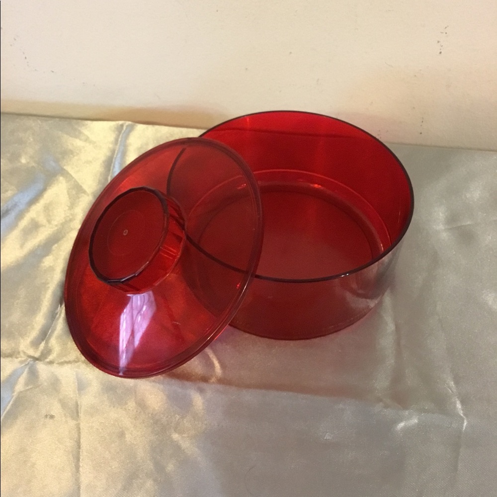 Vintage Tupperware Red Acrylic Preludio Box